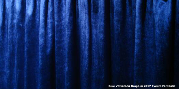 Blue Velveteen Drape Product Image