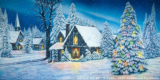 Christmas Village backdrop image