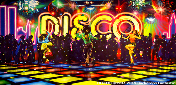 Disco 1 Party Backdrop