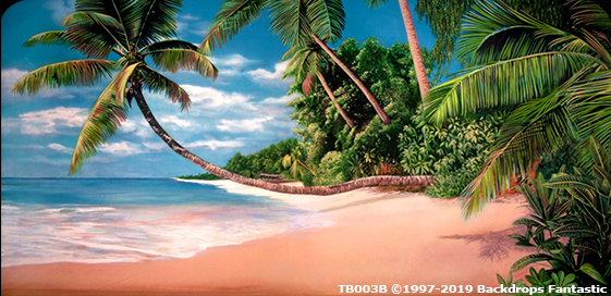 Hosting a Tropical Themed Beach Party? See our Beach Backdrops.