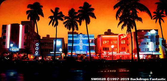 South Beach Miami Party Backdrop