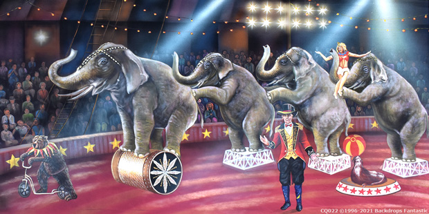 Circus Under the Big Top 2 Backdrop