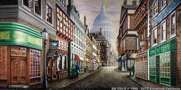 Old London Town Street Backdrop