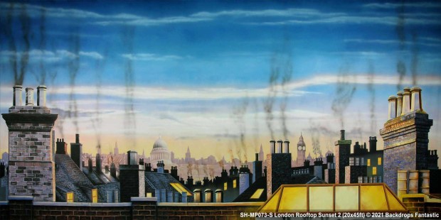 Mary Poppin's London Rooftop Backdrop from Step in Time