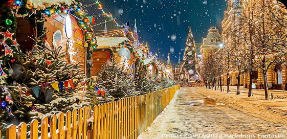 Christmas Market Street Stylised