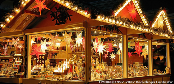 Illuminated Christmas Stall Stylised