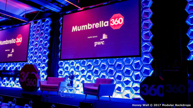 Honey Backdrop Mumbrella Conference Stage Set